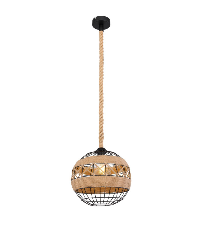 Ulleu 30cm Wire Frame Pendant Ceiling Light Black 1x E27-1