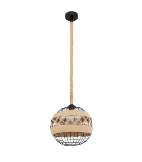 Ulleu 30cm Wire Frame Pendant Ceiling Light Black 1x E27-2