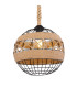 Ulleu 30cm Wire Frame Pendant Ceiling Light Black 1x E27-3