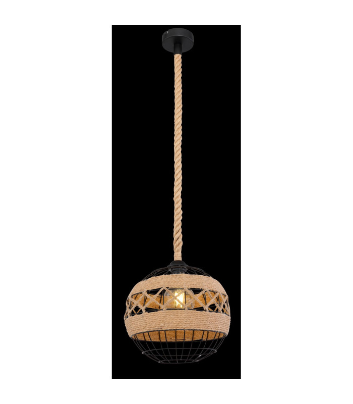 Ulleu 30cm Wire Frame Pendant Ceiling Light Black 1x E27-4
