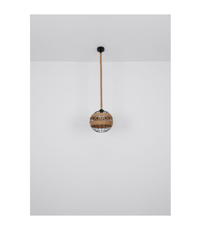 Ulleu 30cm Wire Frame Pendant Ceiling Light Black 1x E27-7