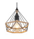 Ulleu Wire Frame Pendant Ceiling Light Matt Black 1x E27-3
