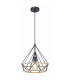Ulleu 38cm Wire Frame Pendant Ceiling Light Black 1x E27-1