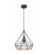 Ulleu 38cm Wire Frame Pendant Ceiling Light Black 1x E27-2