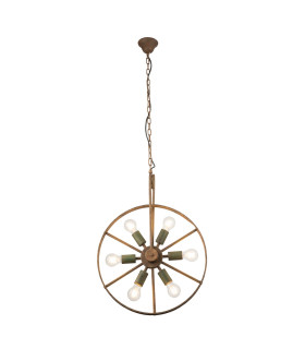 Tonu Spherical Pendant Ceiling Light Green 6x E27-1