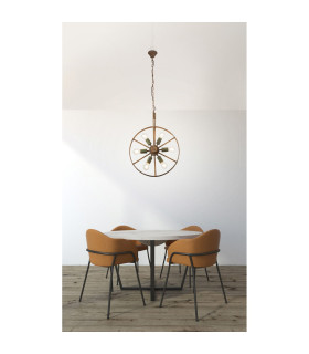 Tonu Spherical Pendant Ceiling Light Green 6x E27-2
