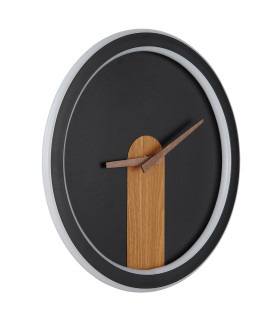 Sussy 31cm Integrated LED Wall Lamp Matt Black LED 3000K Clock-2
