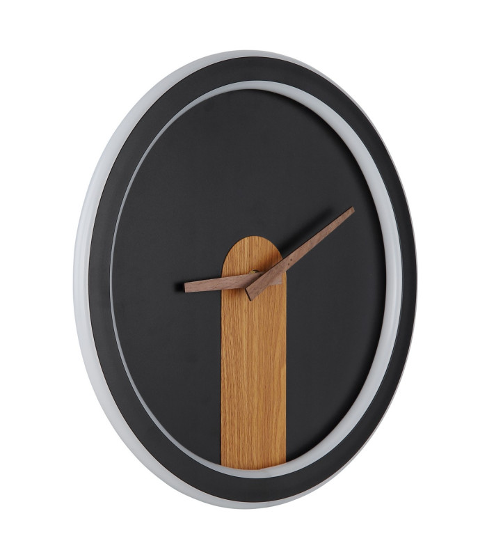Sussy 31cm Integrated LED Wall Lamp Matt Black LED 3000K Clock-2