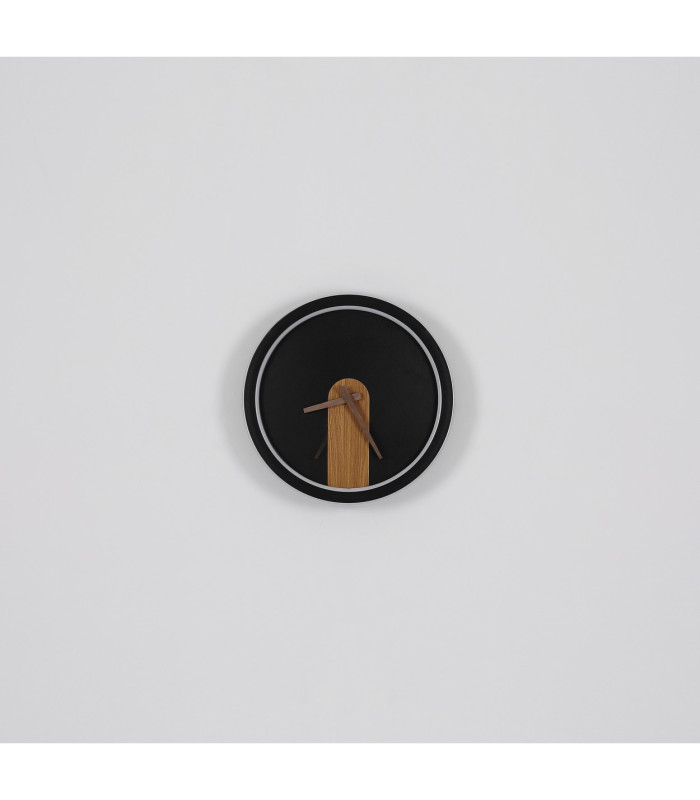 Sussy 31cm Integrated LED Wall Lamp Matt Black LED 3000K Clock-6