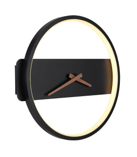 Sussy Clear Integrated LED Wall Lamp Matt Black LED 3000K Clock-1