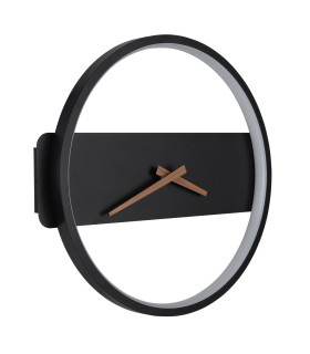 Sussy Clear Integrated LED Wall Lamp Matt Black LED 3000K Clock-2