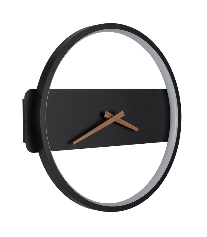 Sussy Clear Integrated LED Wall Lamp Matt Black LED 3000K Clock-2