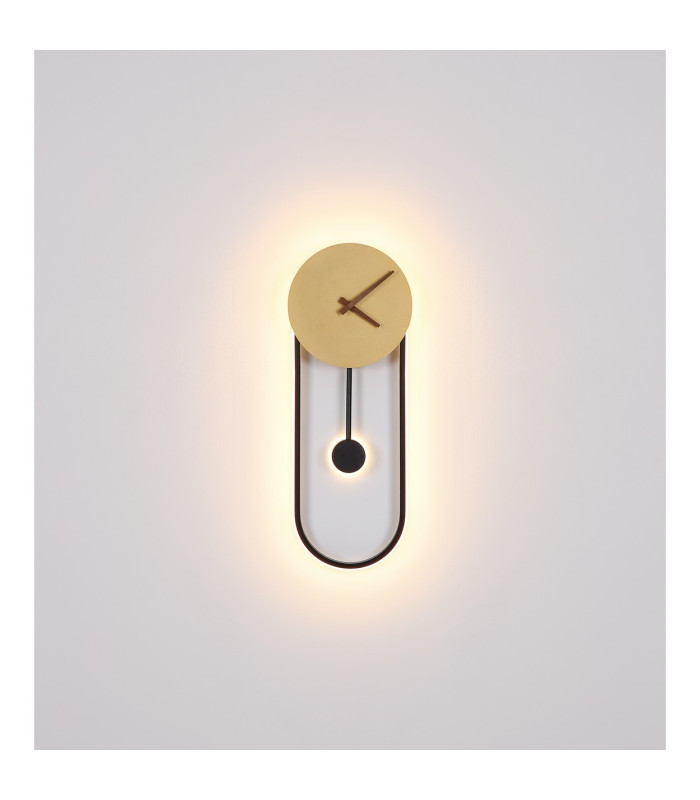 Sussy 58x22cm Integrated LED Wall Lamp Gold Colors LED 3000K Clock-5