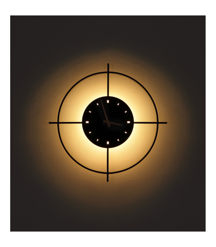 Sussy Wall Clock Matt Black LED 3000K Clock-4