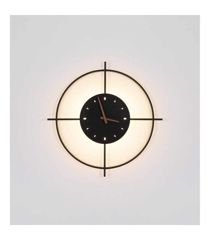 Sussy Wall Clock Matt Black LED 3000K Clock-5