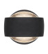 Randi Integrated LED Wall Lamp Matt Black Clear Glass Shade 2x LED 3000K-3