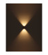 Randi Integrated LED Wall Lamp Matt Black Clear Glass Shade 2x LED 3000K-5