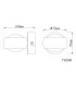 Randi Integrated LED Wall Lamp Matt Black Clear Glass Shade 2x LED 3000K-9
