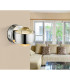 Randi Integrated LED Wall Lamp Chrome Clear Glass Shade 2x LED 3000K-3