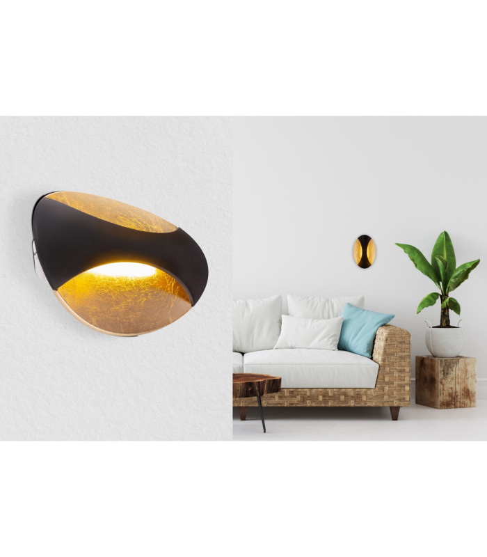 Alexandra Integrated LED Wall Lamp Black LED 3000K-6