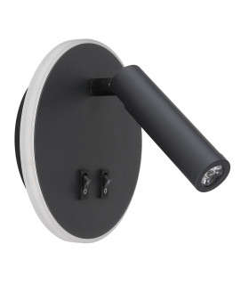 Many Reading Wall Light Black LED 3000K-2