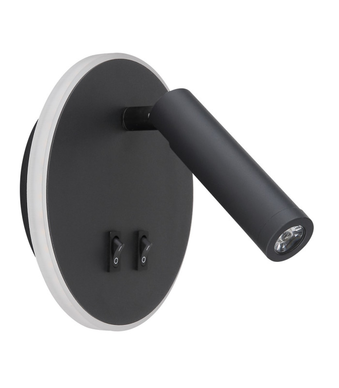 Many Reading Wall Light Black LED 3000K-2
