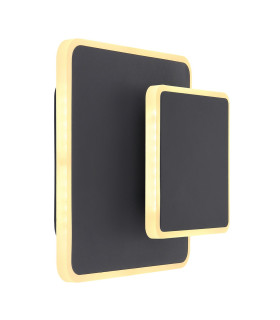 Many Integrated LED Wall Lamp Black 2x LED 3000K-1