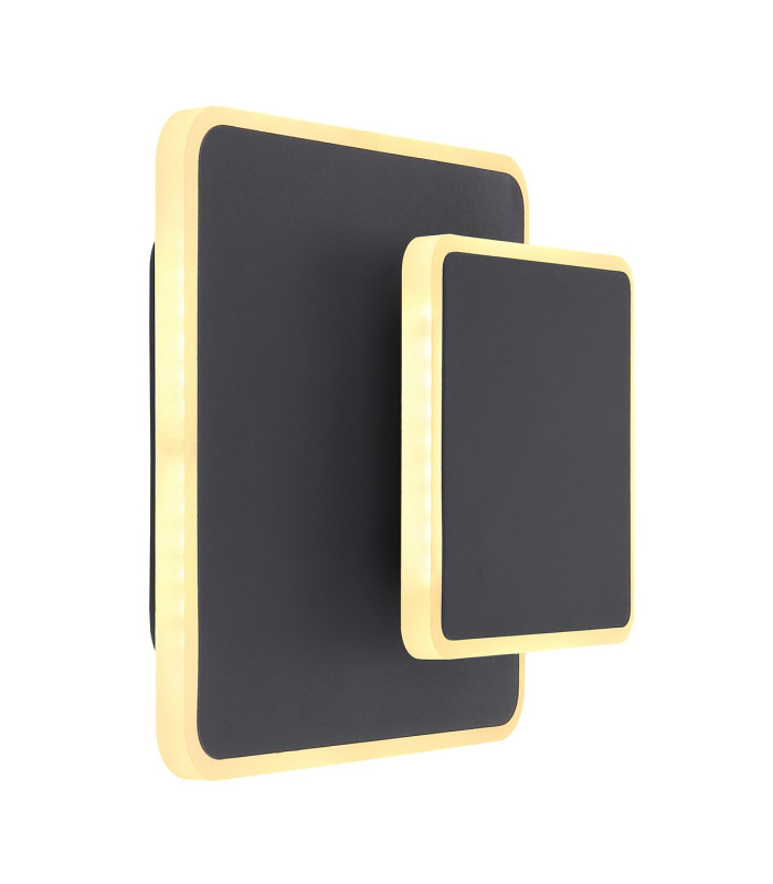 Many Integrated LED Wall Lamp Black 2x LED 3000K-1