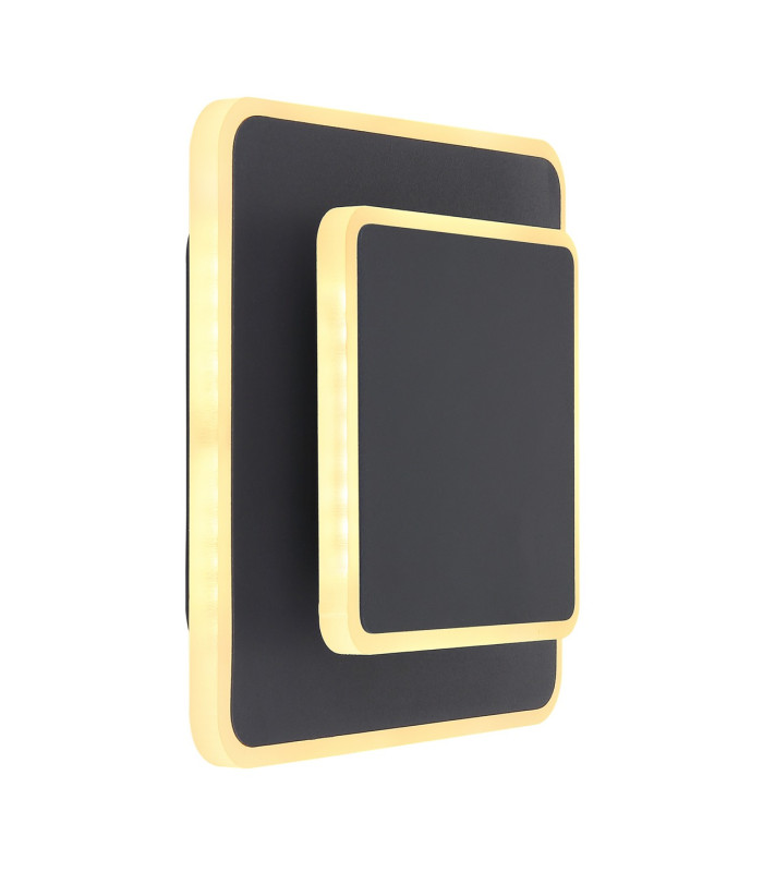Many Integrated LED Wall Lamp Black 2x LED 3000K-4