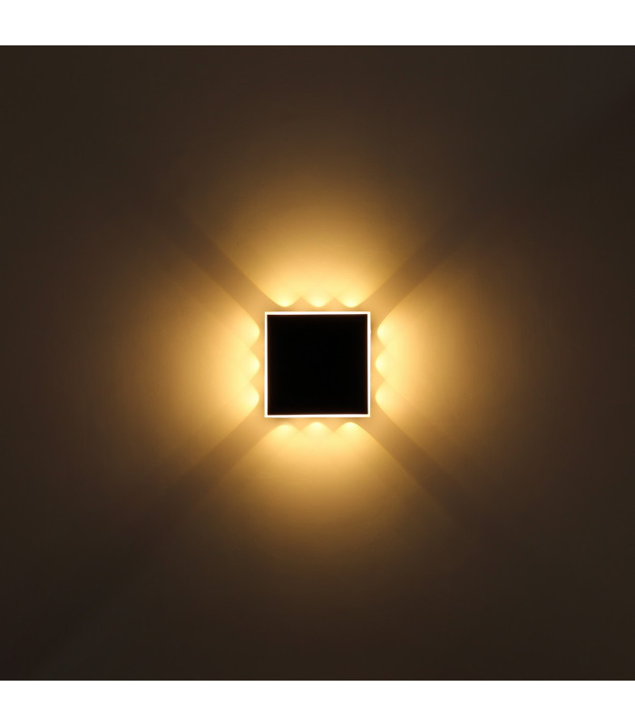 Saidy 22cm Integrated LED Wall Lamp Matt Black LED 3000K-4