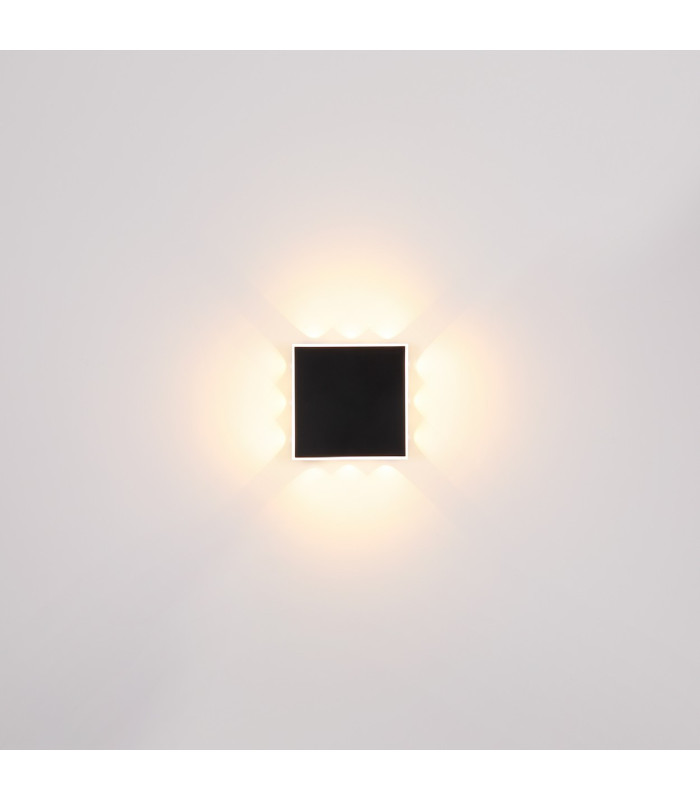 Saidy 20cm Integrated LED Wall Lamp Matt Black LED 3000K-5