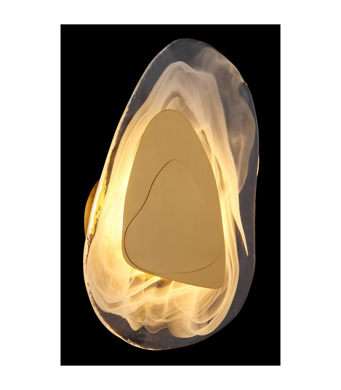 Dorsey Integrated LED Wall Lamp Brass-Coloured Matt Clear Glass Shade LED 3000K-4