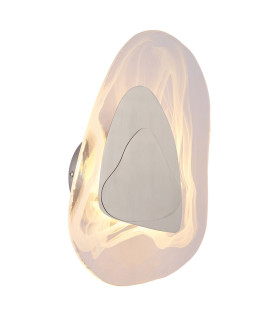 Dorsey Integrated LED Wall Lamp Nickel Matt Clear Glass Shade LED 3000K-1