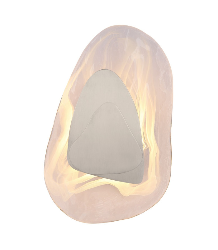 Dorsey Integrated LED Wall Lamp Nickel Matt Clear Glass Shade LED 3000K-3