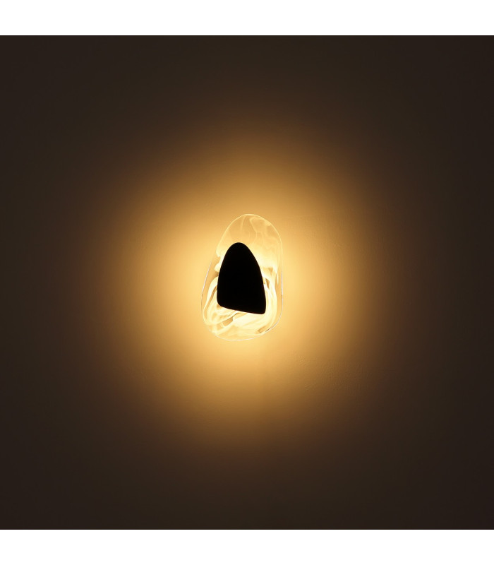Dorsey Integrated LED Wall Lamp Nickel Matt Clear Glass Shade LED 3000K-6