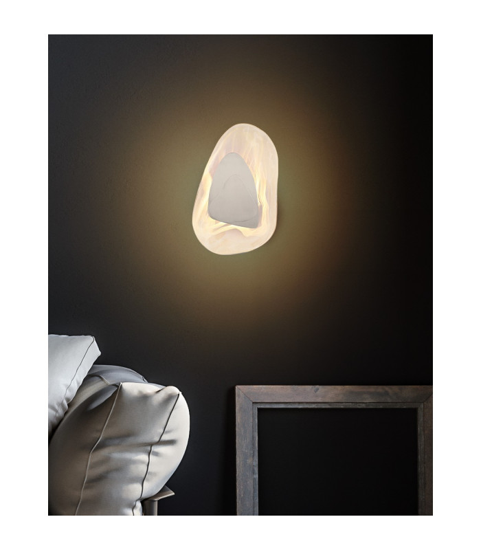 Dorsey Integrated LED Wall Lamp Nickel Matt Clear Glass Shade LED 3000K-9
