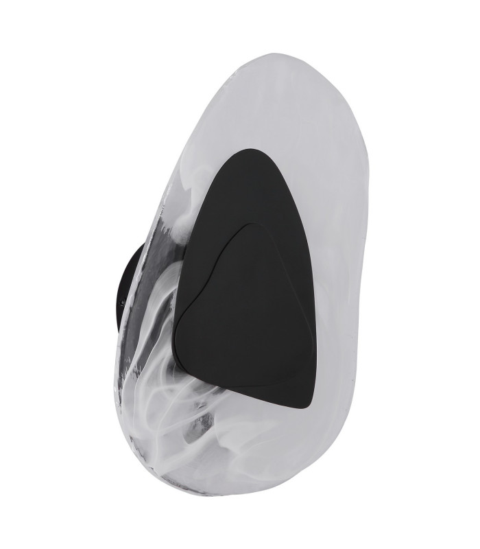 Dorsey Integrated LED Wall Lamp Matt Black Clear Glass Shade LED 3000K-2