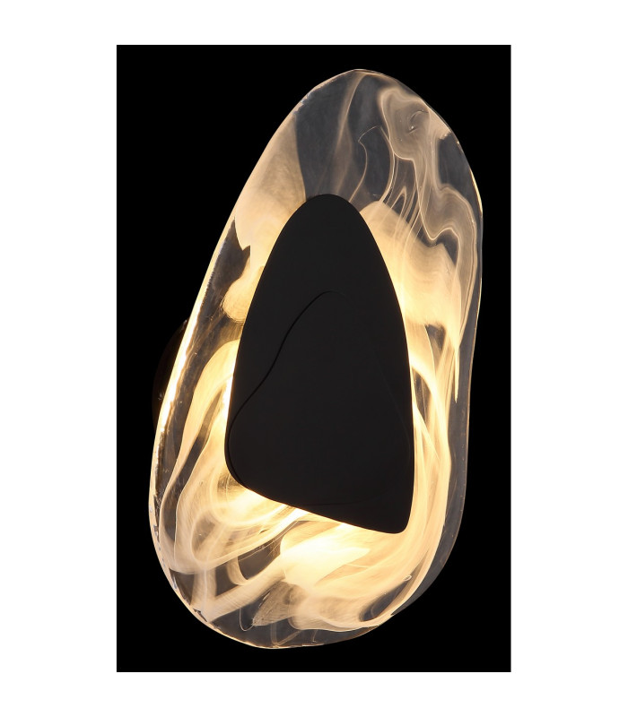 Dorsey Integrated LED Wall Lamp Matt Black Clear Glass Shade LED 3000K-4