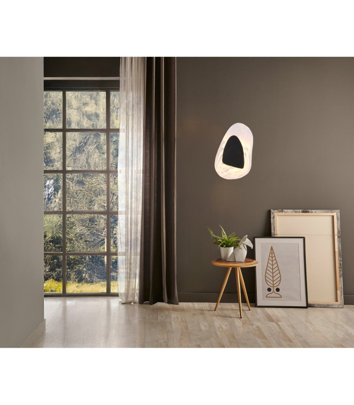 Dorsey Integrated LED Wall Lamp Matt Black Clear Glass Shade LED 3000K-9