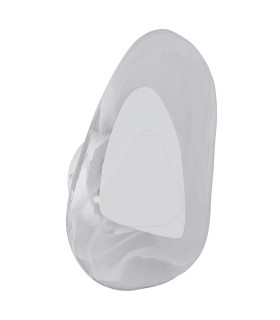 Dorsey Integrated LED Wall Lamp White Matt Clear Glass Shade LED 3000K-2