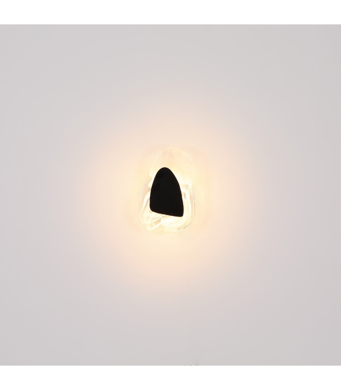 Dorsey Integrated LED Wall Lamp White Matt Clear Glass Shade LED 3000K-7