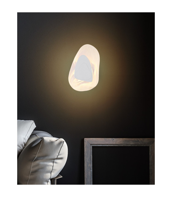 Dorsey Integrated LED Wall Lamp White Matt Clear Glass Shade LED 3000K-9