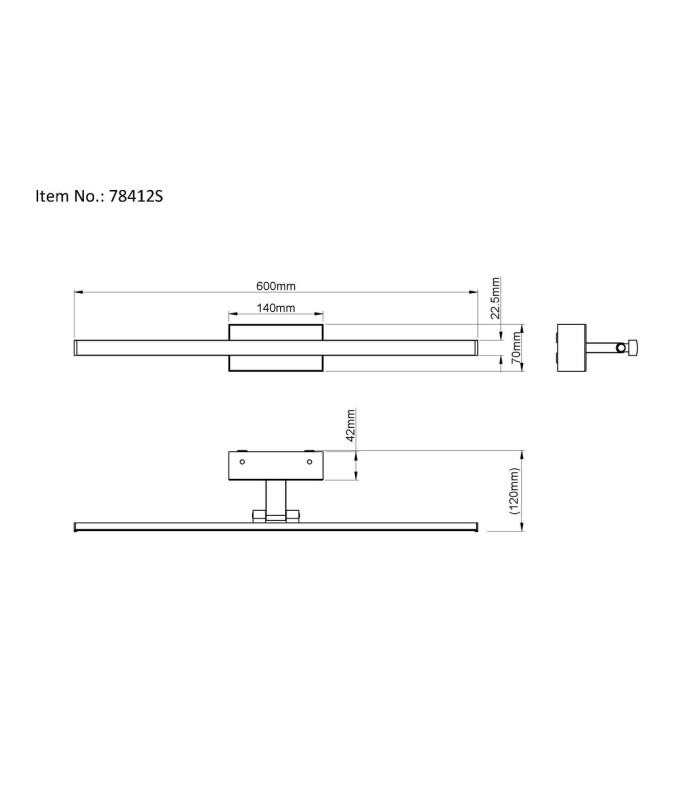 Bennett Integrated LED Wall Lamp Matt Black IP44 LED 4000K-9