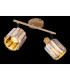 Run Twin Ceiling Spotlight Wood Look K5 Crystals Smoke Colored 2x E14-5