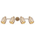 Run Ceiling Spotlight Bar Wood Look K5 Crystals Smoke Colored 4x E14-4