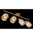 Run Ceiling Spotlight Bar Wood Look K5 Crystals Smoke Colored 4x E14-5