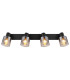 Jack Ceiling Spotlight Bar Matt Black Smoke Glass Shade 4x E14-4