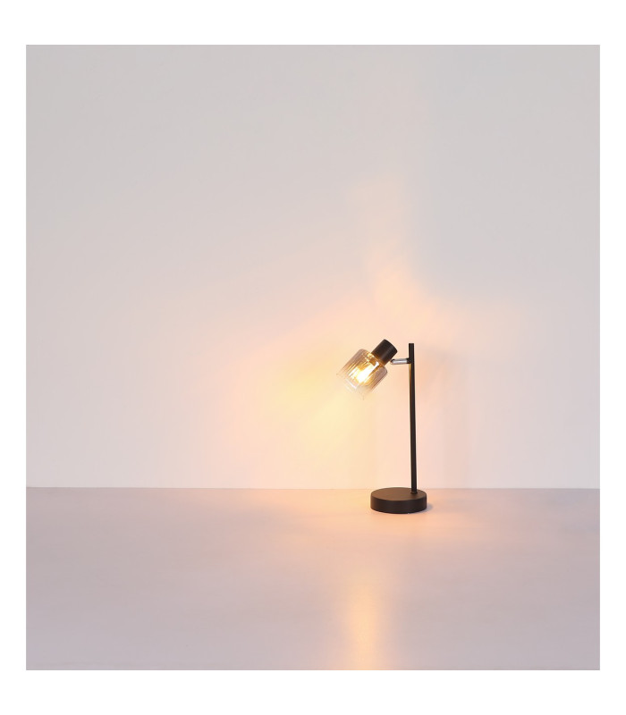 Jack Ceiling Spotlight Bar Matt Black Smoke Glass Shade 4x E14-8