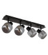 Tom Ceiling Spotlight Bar Matt Black Smoke Glass Shade 4x E14-2