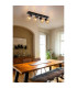 Tom Ceiling Spotlight Bar Matt Black Smoke Glass Shade 4x E14-8